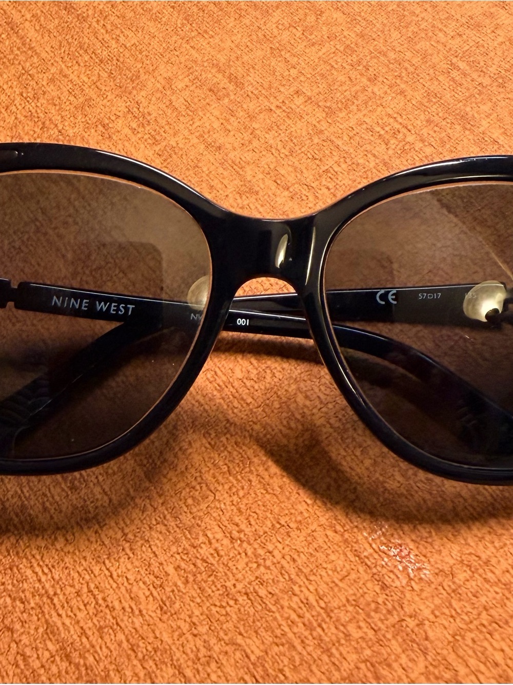 Nine West Black Women's Round Oversized Sunglasses